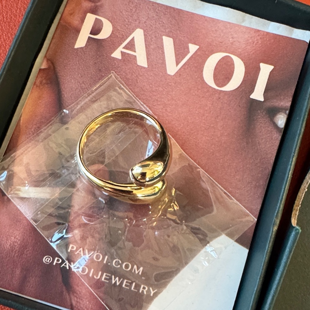 PAVOI Elegant Gold-Tone Open Ring